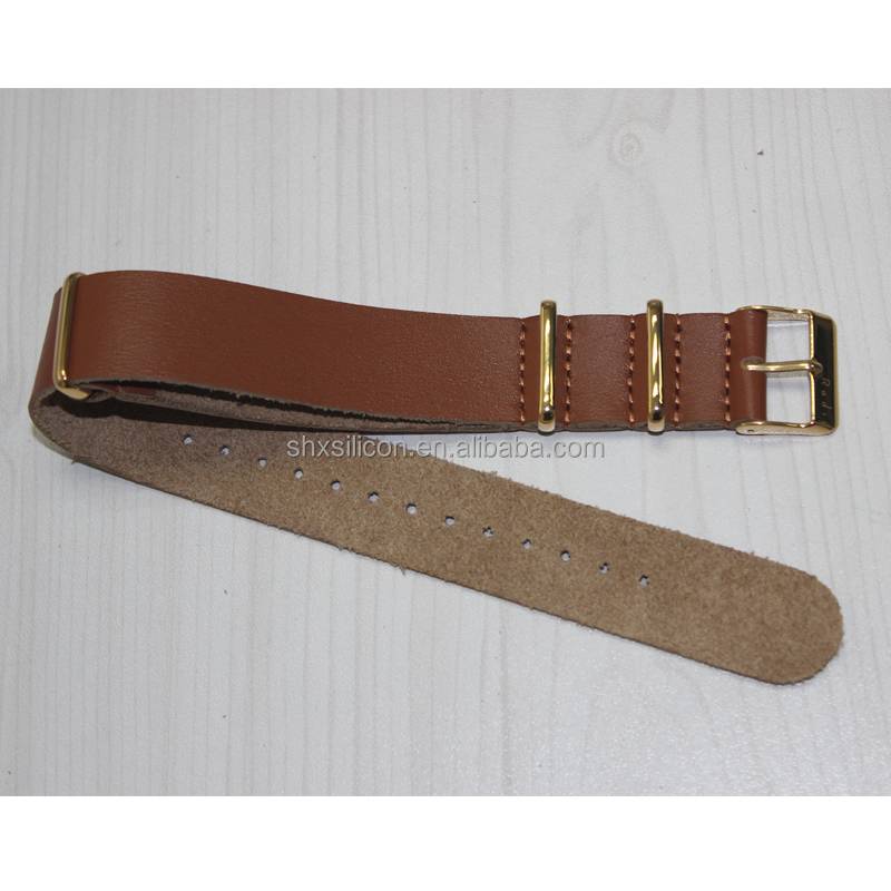 Custom Leather Belt Strap Nato Genuine Leather Strap Italian Leather Watch Strap Band